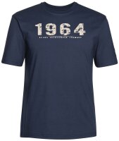 Übergrößen T-Shirt AHORN SPORTSWEAR 12 Farben Vintage Number beige 3XL-10XL