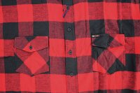KAMRO Übergrößen Flanell-Hemd im Holzfäller Stil Rot/Schwarz kariert 12XL