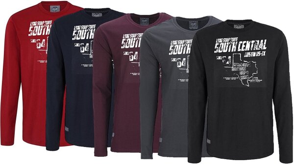 Übergrößen Longshirt AHORN SPORTSWEAR 5 Farben South Central weiß 3XL-10XL