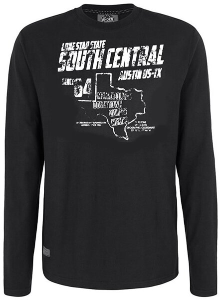 Übergrößen Longshirt AHORN SPORTSWEAR Schwarz South Central weiß 9XL