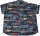 KAMRO Übergrößen Herren-Kurzarmhemd Schwarz/Bunt Autoprint 10XL-12XL