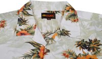 KAMRO Übergrößen Herren-Hawaiihemd Altweiß/Grün/Orange 8XL