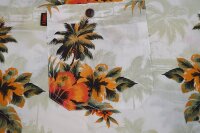 KAMRO Übergrößen Herren-Hawaiihemd Altweiß/Grün/Orange 8XL