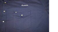 KAMRO Übergrößen Langarm-Herrenhemd Navy Stickerei 8XL-12XL