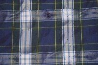 KAMRO Übergrößen Kurzarm-Herrenhemd Weiß/Grün/Navy/Gelb kariert Download 12XL