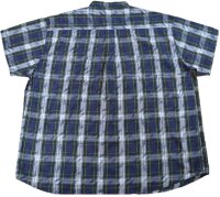 KAMRO Übergrößen Kurzarm-Herrenhemd Weiß/Grün/Navy/Gelb kariert Download 12XL