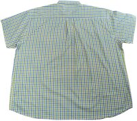 KAMRO Übergrößen Kurzarm-Herrenhemd Grün/Blau/Weiß kariert Download 10XL