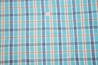 KAMRO Übergrößen Kurzarm-Herrenhemd Türkis/Orange/Weiß kariert Download 5XL-14XL