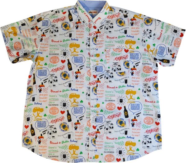 KAMRO Übergrössen Herren-Hawaiihemd weiß/bunt 3XL-14XL