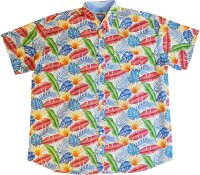 KAMRO Übergrössen florales Herren-Hawaiihemd...