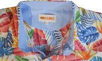 KAMRO Übergrössen florales Herren-Hawaiihemd weiß/bunt 3XL-14XL