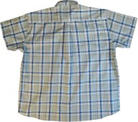 Übergrößen Kurzarm-Herrenhemd Download by KAMRO Grün/Blau/Schwarz kariert 6XL-14XL