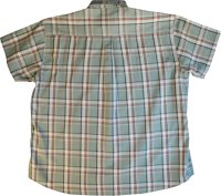 Übergrößen Kurzarm-Herrenhemd Download by KAMRO Grün/Braun/Schwarz kariert 6XL-14XL