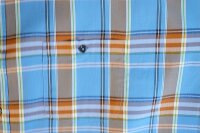 Übergrößen Kurzarm-Herrenhemd Download by KAMRO Blau/Braun/Grün kariert 9XL-12XL