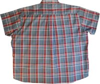 Übergrößen Kurzarm-Herrenhemd Download by KAMRO Grau/Rot/Blau kariert 9XL-12XL