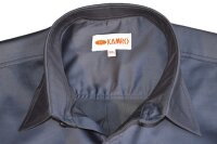 KAMRO Übergrößen Kurzarm-Herrenhemd Dunkelgrau mit Seidenglanz 3XL-14XL