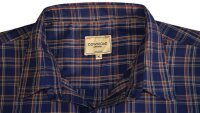 Übergrößen Herren-Hemd Download by KAMRO Blau/Braun/Beige kariert 7XL-14XL