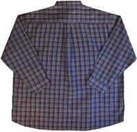 Übergrößen Herren-Hemd Download by KAMRO Blau/Braun/Beige kariert 7XL-14XL