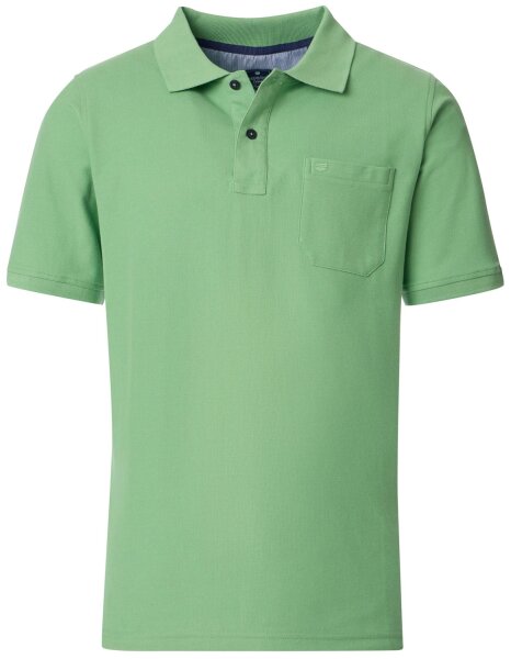 REDMOND Poloshirt Piqué Brusttasche Lindgrün 5XL Regular Fit