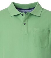 REDMOND Poloshirt Piqué Brusttasche Lindgrün 5XL Regular Fit