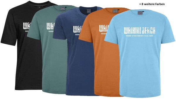 Übergrößen T-Shirt AHORN SPORTSWEAR 13 Farben Waikiki weiß 3XL-10XL
