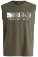 Übergrößen Tanktop AHORN SPORTSWEAR 9 Farben Druck Waikiki weiß 3XL-10XL