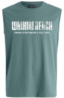 Übergrößen Tanktop AHORN SPORTSWEAR 9 Farben Druck Waikiki weiß 3XL-10XL