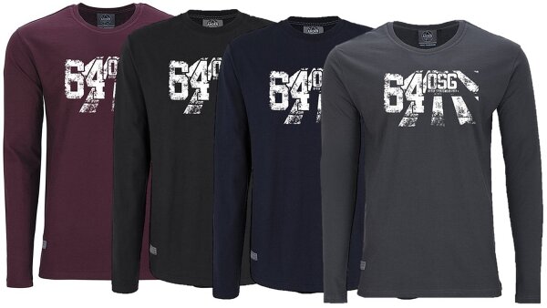 Übergrößen Longshirt AHORN SPORTSWEAR 4 Farben OSG 64 weiß 3XL-10XL