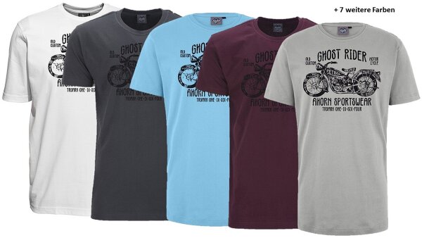 Übergrößen T-Shirt AHORN SPORTSWEAR 12 Farben Ghost Rider schwarz 3XL-10XL