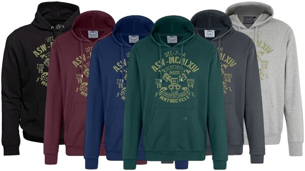 Übergrößen Kapuzen-Sweatshirt AHORN SPORTSWEAR Edmonton oliv 6 Farben 3XL-10XL