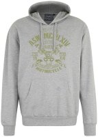 Übergrößen Kapuzen-Sweatshirt AHORN SPORTSWEAR Edmonton oliv Graumeliert 3XL-10XL