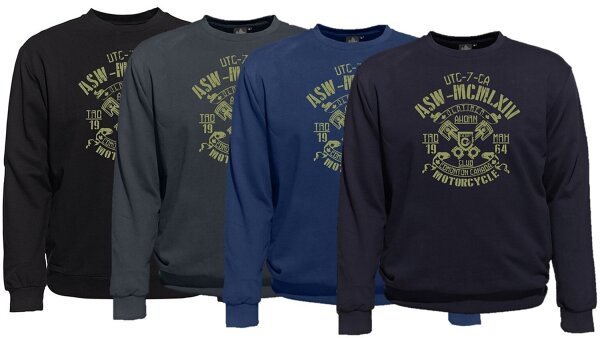 Übergrößen Sweatshirt AHORN SPORTSWEAR Edmonton oliv 4 Farben 3XL-10XL