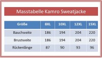 KAMRO Sonderposten !!! Übergrößen Sweatjacke schwarz 8XL-15XL