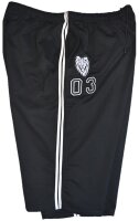 KAMRO Übergrößen 3/4 Bermuda schwarz mit...