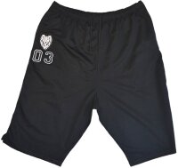 KAMRO Übergrößen 3/4 Bermuda schwarz mit...
