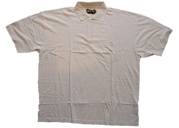 Übergrößen Tolles Basic Poloshirt Piqué DOWNLOAD Hellgrau Brusttasche 10XL