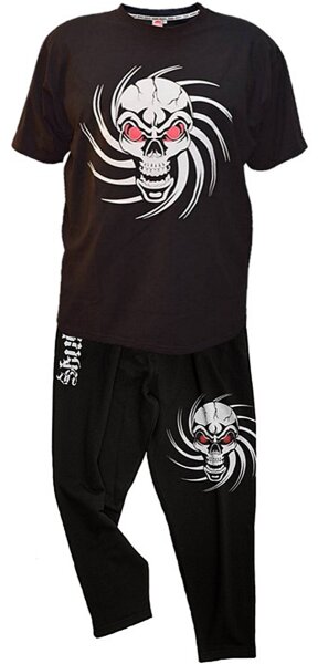Übergrößen Schicker Jogginganzug HONEYMOON Skull T-Shirt 3XL-15XL