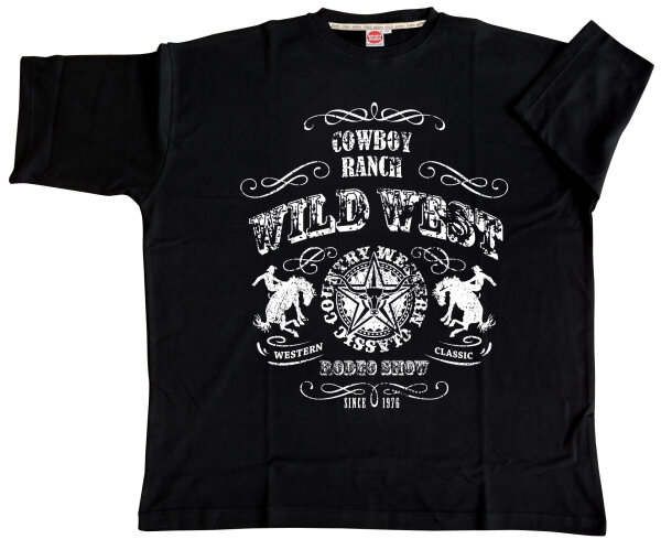 Übergrößen Designer T-Shirt HONEYMOON "Wild West" 7XL