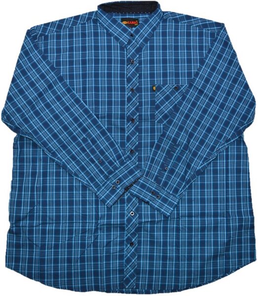 Übergrößen Herrenhemd KAMRO Navy/Blau/Weiß kariert 5XL-12XL