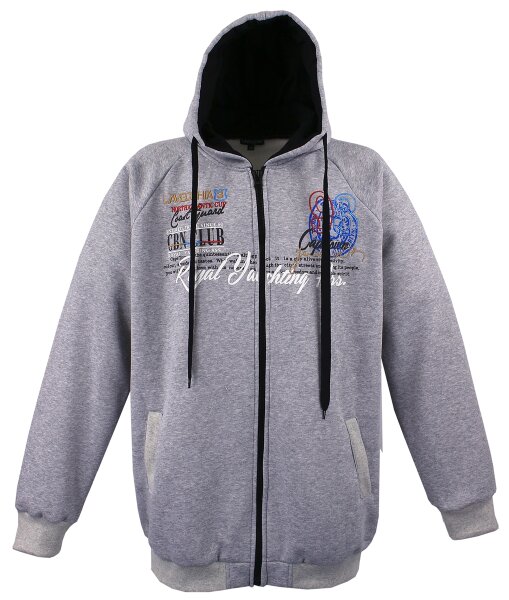 Übergrössen Schicke Sweatjacke LAVECCHIA LV-612 Grau 8XL