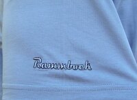 Übergrößen Tolles Basic T-Shirt RAMMBOCK Grau mit Stickerei V-Neck 8XL