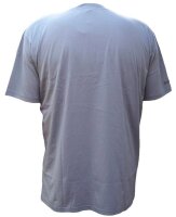Übergrößen Tolles Basic T-Shirt RAMMBOCK Grau mit Stickerei V-Neck 8XL