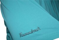 Übergrößen Tolles Basic T-Shirt RAMMBOCK Türkis mit Stickerei V-Neck 8XL