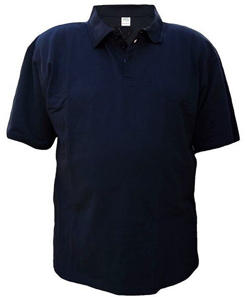 Übergrößen Tolles Basic Poloshirt RAMMBOCK Piqué in Schwarz mit Stickerei 12XL