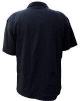 Übergrößen Tolles Basic Poloshirt RAMMBOCK Piqué in Schwarz mit Stickerei 12XL