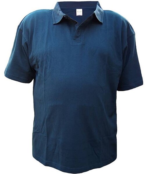 Übergrößen Tolles Basic Poloshirt RAMMBOCK Piqué in Navy mit Stickerei 5XL