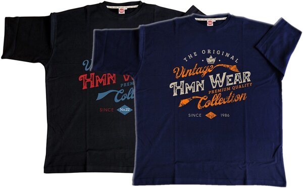 Übergrößen T-Shirt HONEYMOON 2 Farben HMN Wear 6XL bis 8XL