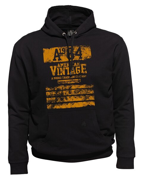 Übergrößen Kapuzensweatshirt AHORN SPORTSWEAR **American Vintage** Schwarz 3XL