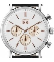 Cerruti Tremezzo Herren Uhr analog Quarzwerk mit Leder...