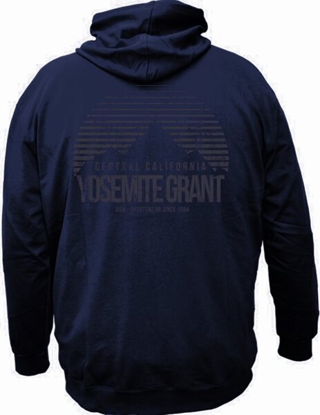Übergrößen Kapuzen-Sweatjacke Yosemite grau AHORN SPORTSWEAR Navy